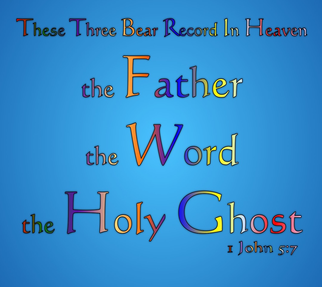 1 John 5:7 These Three Are One (blue)